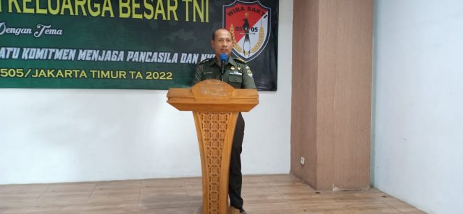 
					Kodim 0505/JT Gelar Komsos Dengan Keluarga Besar TNI, Satu Komitmen Jaga Pancasila dan NKRI